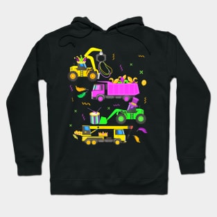 Construction Vehicle Mardi Gras For Toddler Boys Kids Youth Hoodie